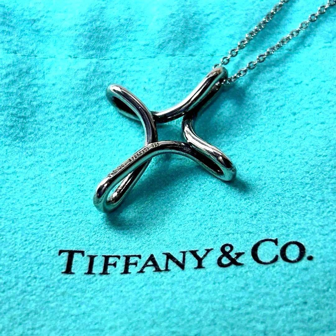 【美品】TIFFANYクロスインフィニティ エルサペレッティ 社外チェーン