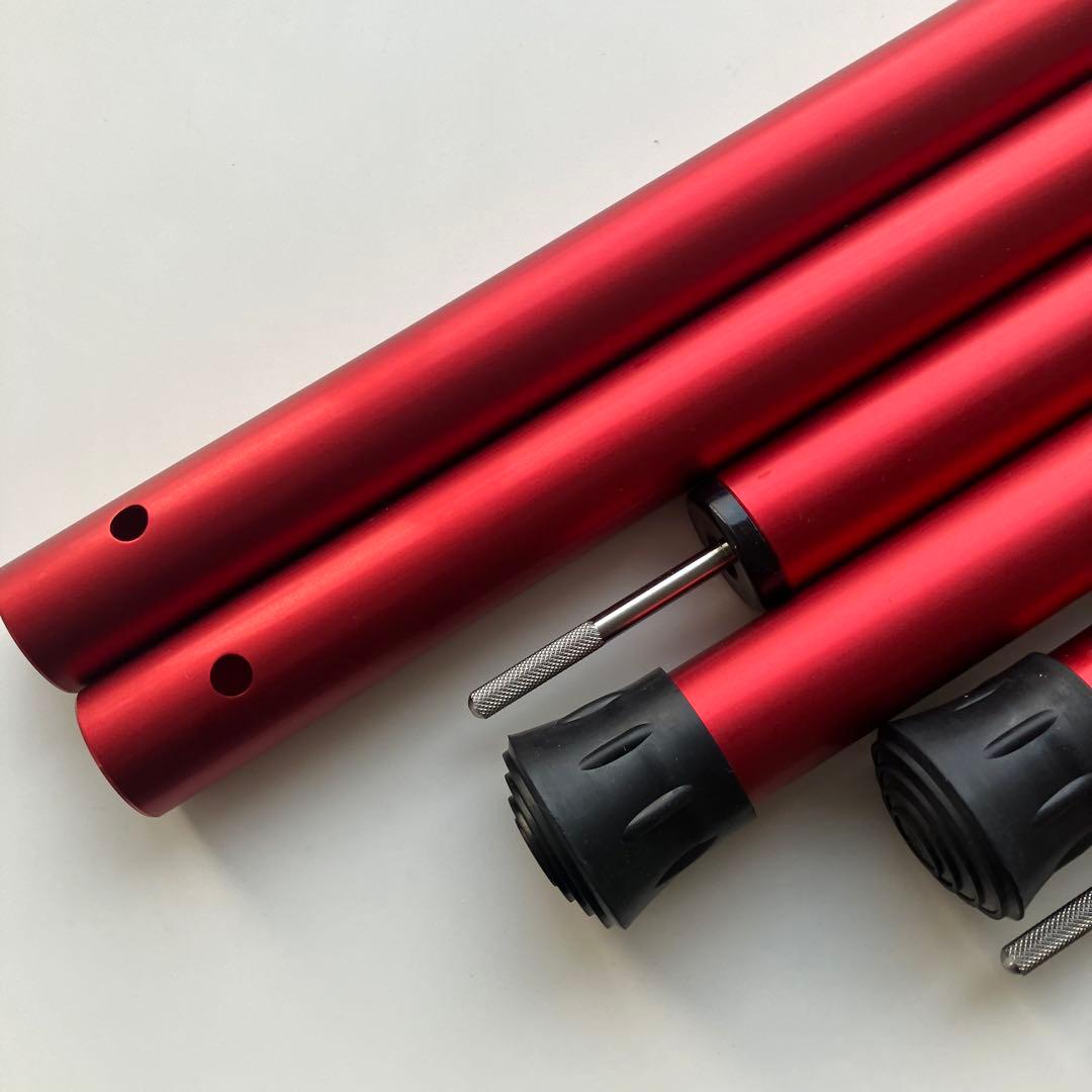 スノーピーク　ウイングポール　レッド　280cm 2本セット