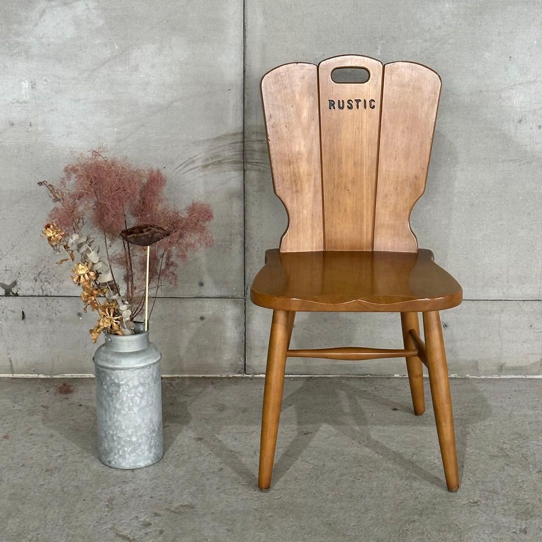 ✦karimoku✦ カリモク RUSTIC チェア／ニング 椅子／昭和レトロ③