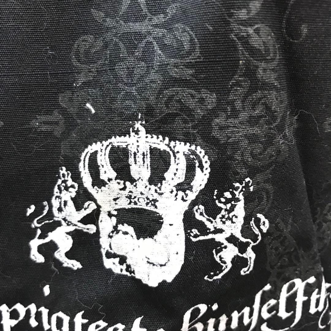 h.naoto FRILL 蝶々 アラベスク総柄 裾フリル クロップドパンツ