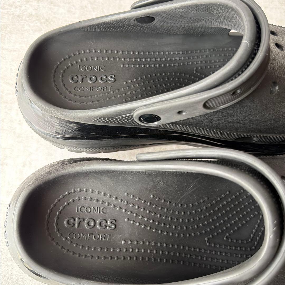 ⭐️人気モデル⭐️クロックス メガクラッシュ 厚底サボサンダル ブラック 29cm