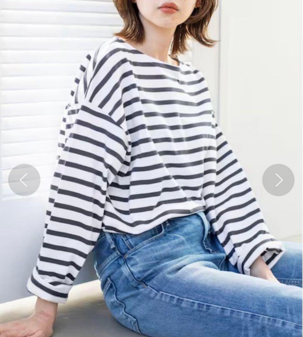 AURALEE IENA別注　バスクワイドカットソー　ブラウン　F