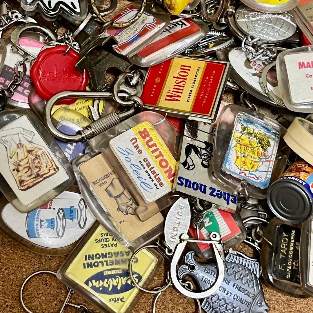 集めたくなる フレンチキーホルダー 100個セット フランス ヴィンテージ 1