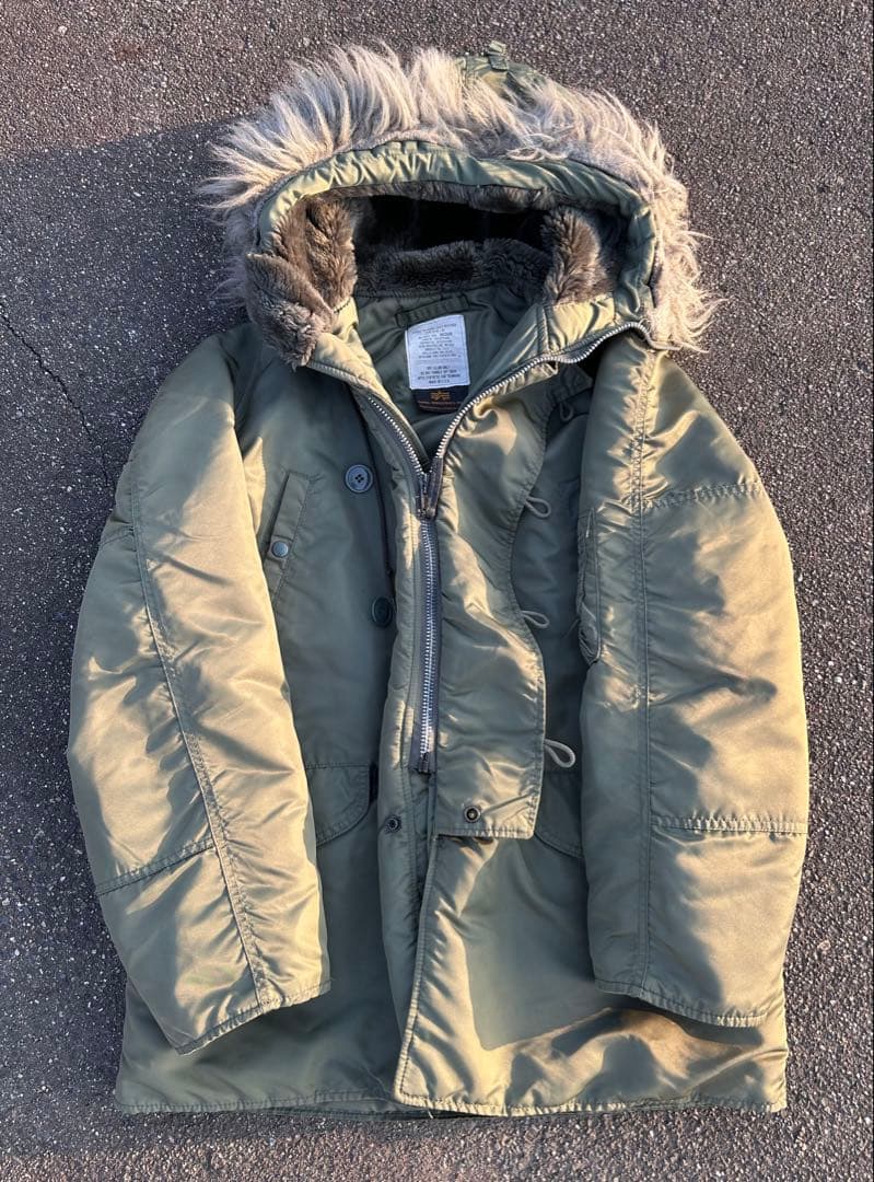 USA n-3b ALPHA アルファ　ミリタリー　カーキ メンズM