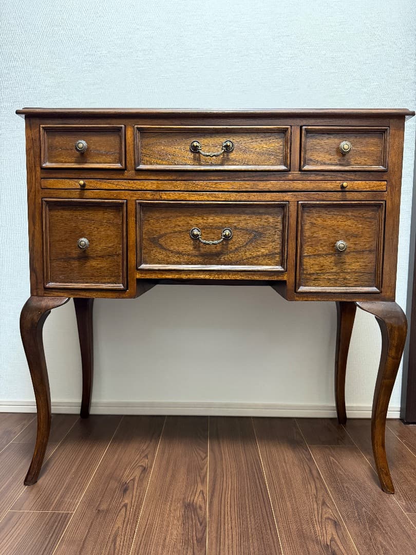 アンティーク調木製ダークブラウンチェスト