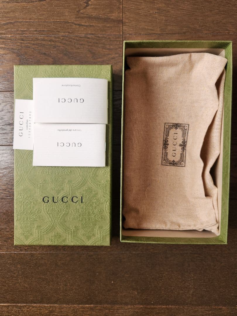 GUCCI　バンブー長財布　グリーン