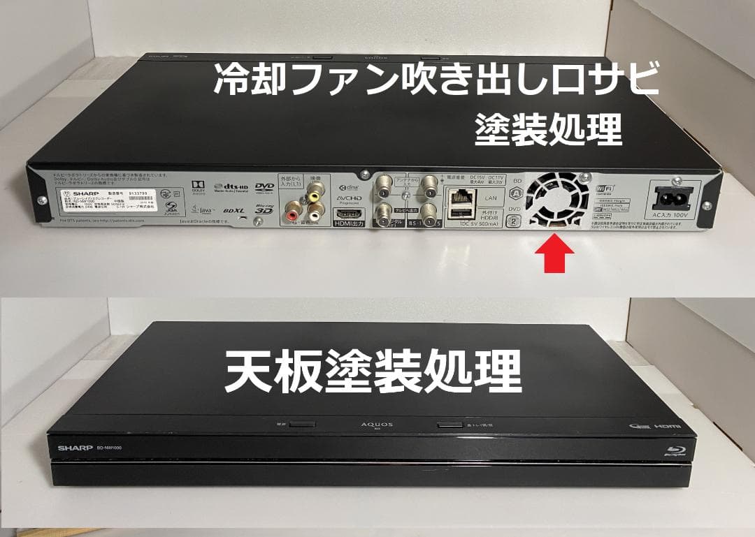 SHARP BD-NW1000 ブルーレイレコーダー 1TB HDD 8-1-2