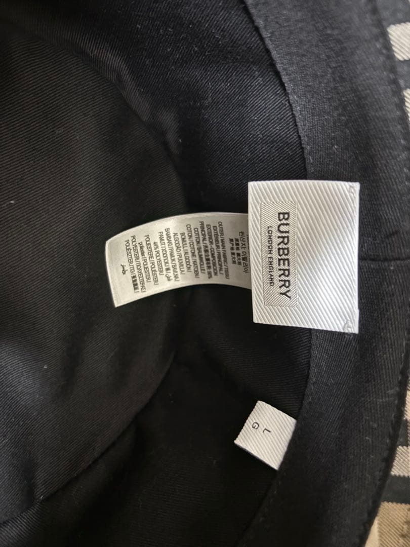 BURBERRY チェック柄 バケットハット Lサイズ