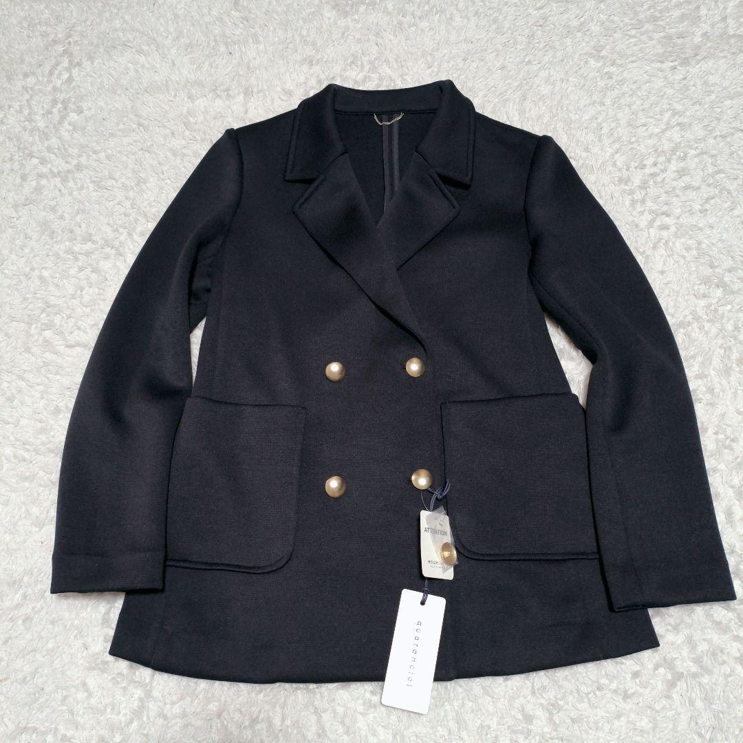 タグ付 quaranciel 紺ブレ 金ボタン 洗える テーラード ジャケット