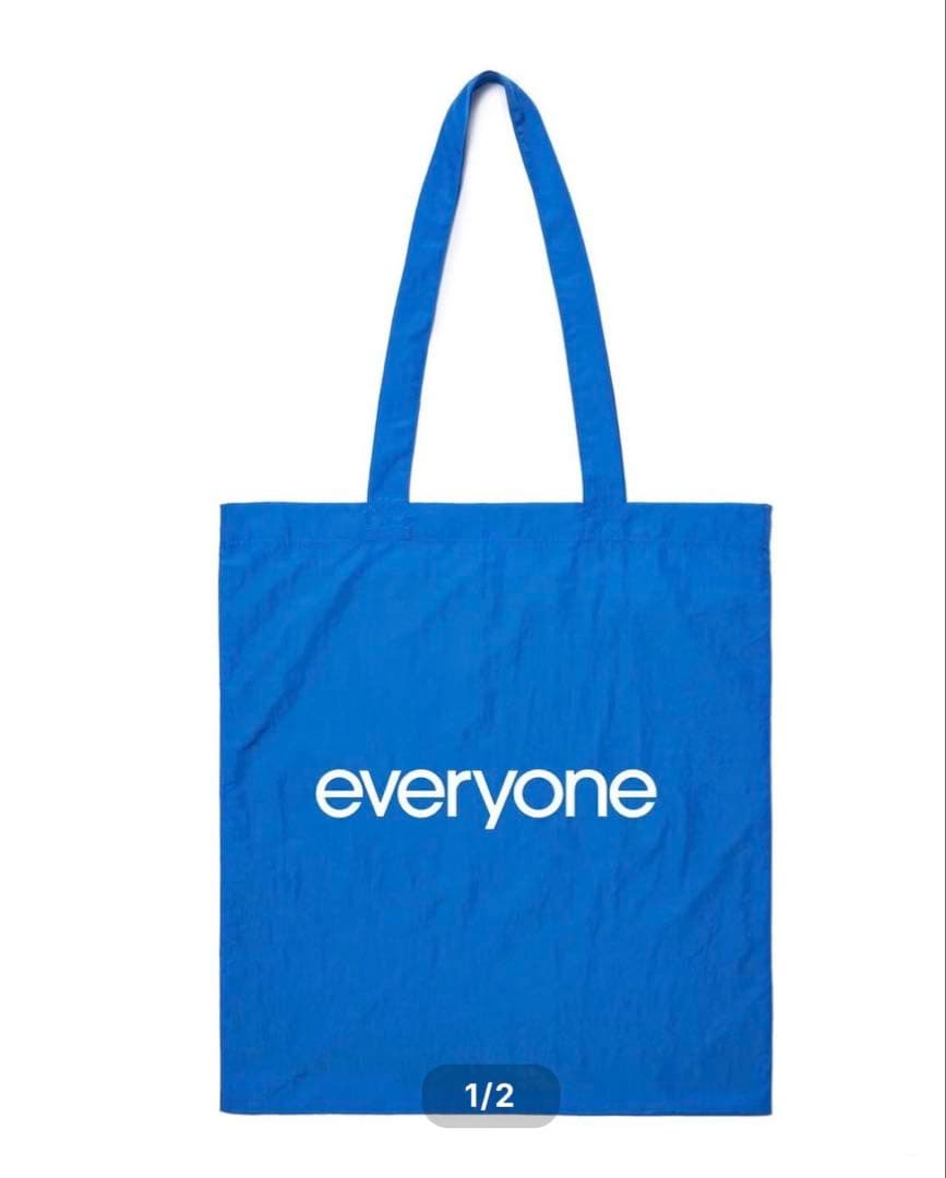 バッグ everyone nylon logo tote bag blue
