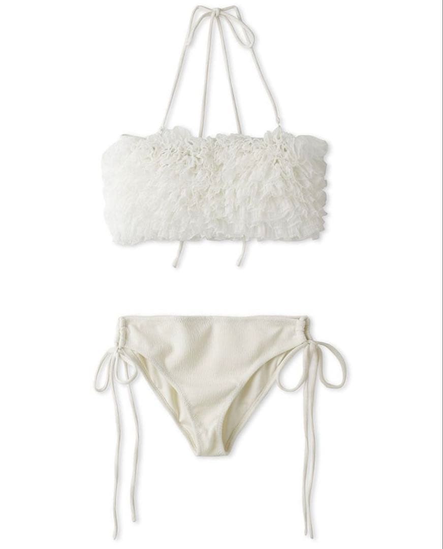 snidel チュール 水着 ビキニ ホワイト