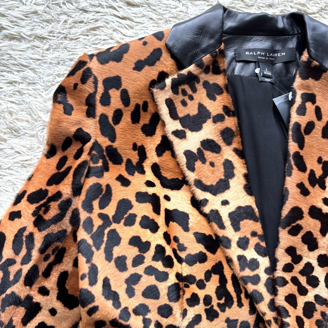 【定価40万円】ラルフローレン レオパード テーラードジャケット 1B ハラコ