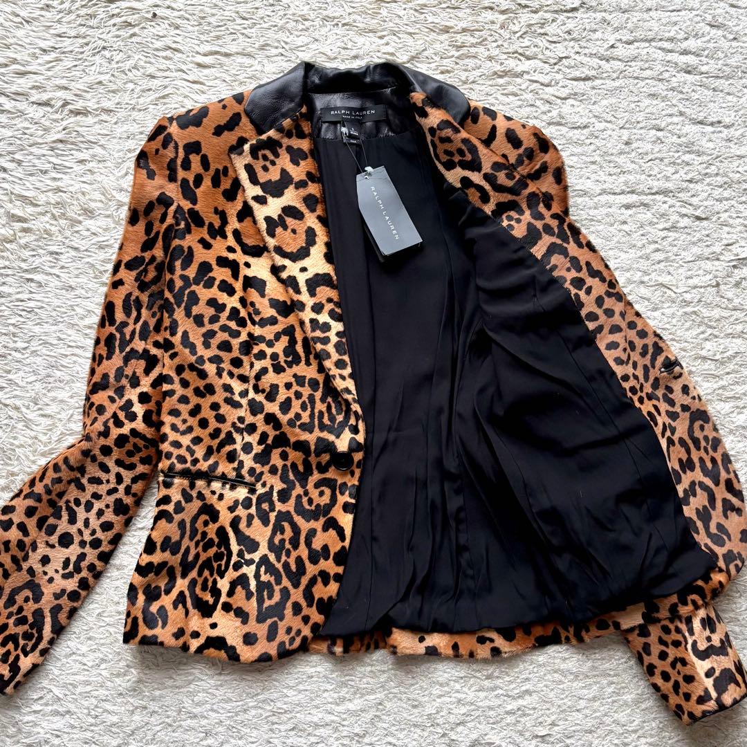 【定価40万円】ラルフローレン レオパード テーラードジャケット 1B ハラコ