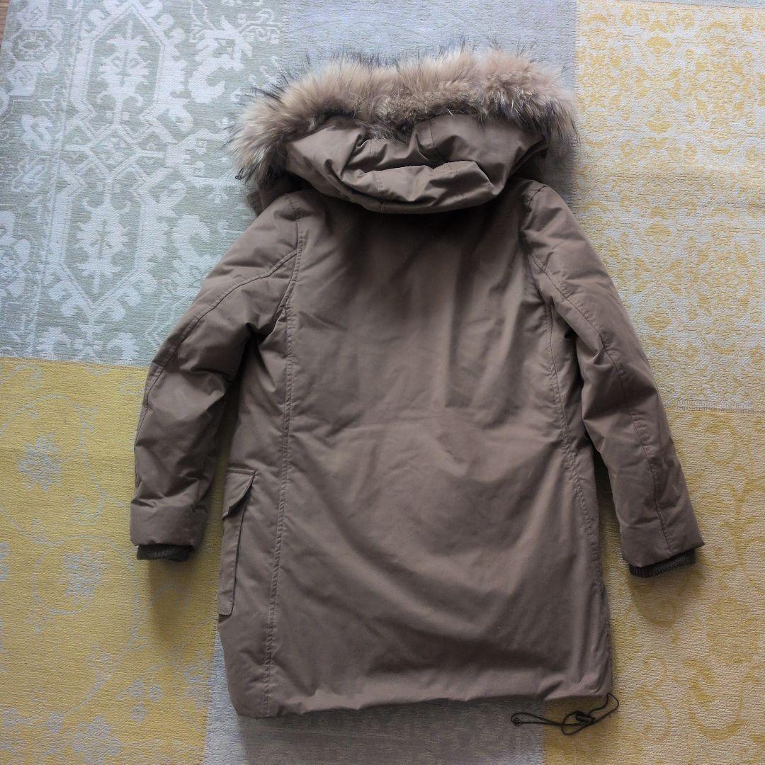 INED ブラウン系 フード付き モッズコート