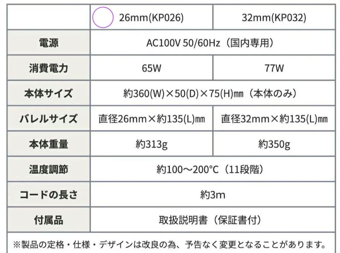 う*り様 KINUJO PRO 絹女プロ カールアイロン26mm　最上位モデル
