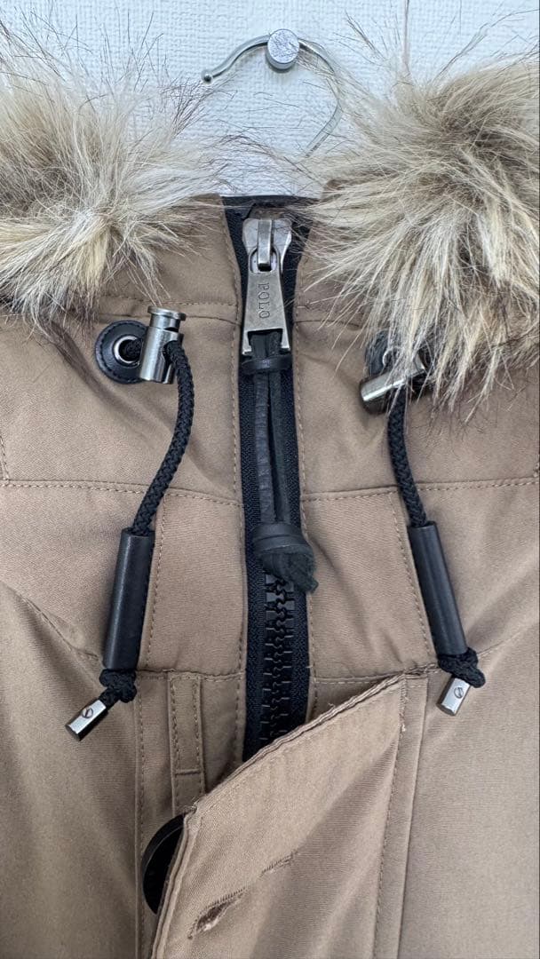 POLO RALPH LAUREN メンズ ファー付きフード ダウンジャケット