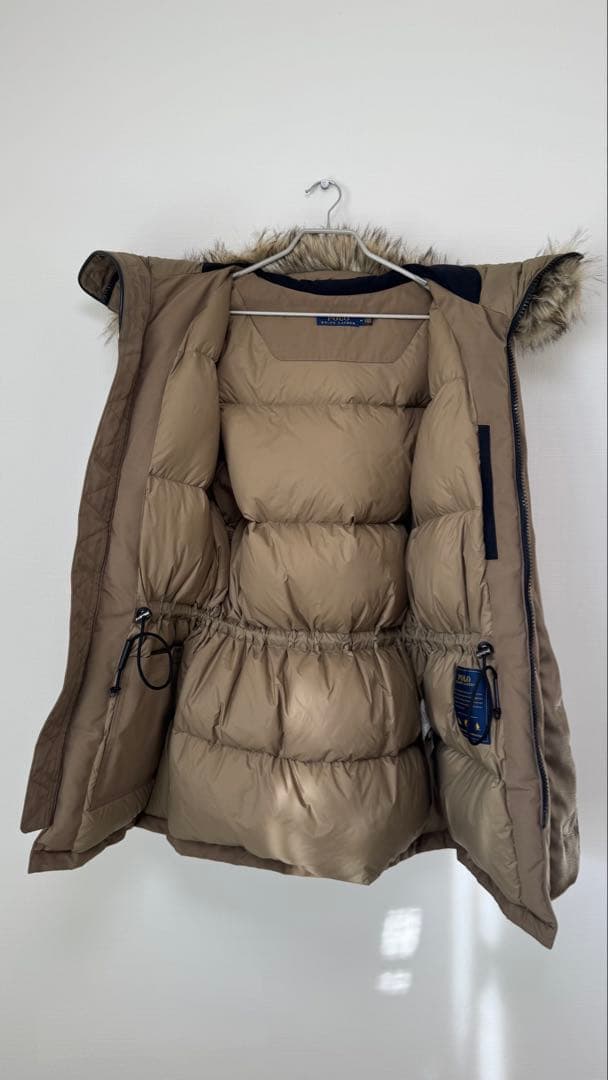 POLO RALPH LAUREN メンズ ファー付きフード ダウンジャケット