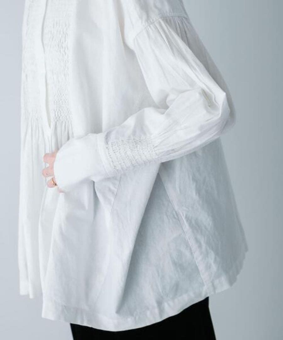 かぐれ コットンスモッキングブラウス