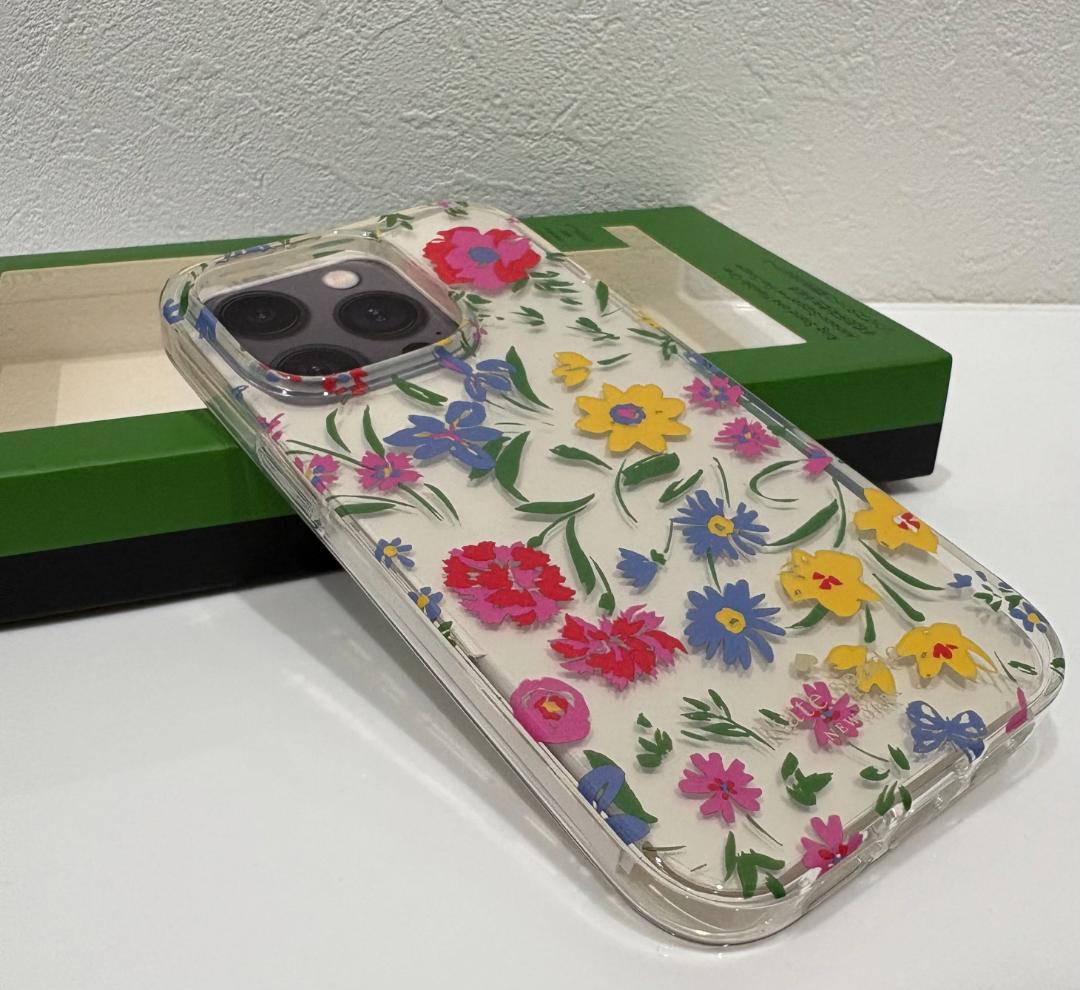 ケイトスペード iPhone14Proケース スマホリング付属 KB612