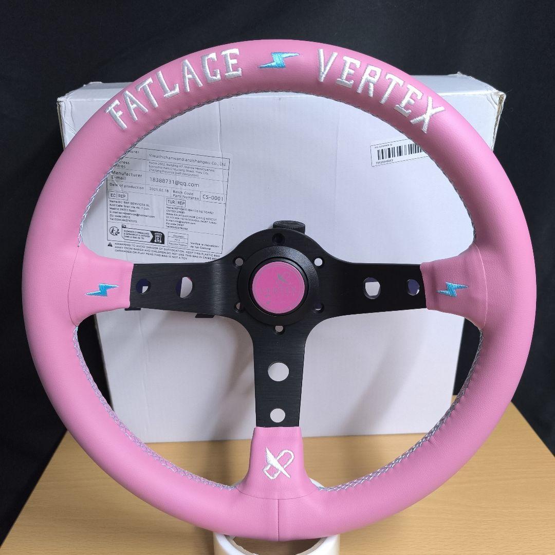 ヴェルテックスタイプVERTEX ピンク ステアリング90mmディープ325mm