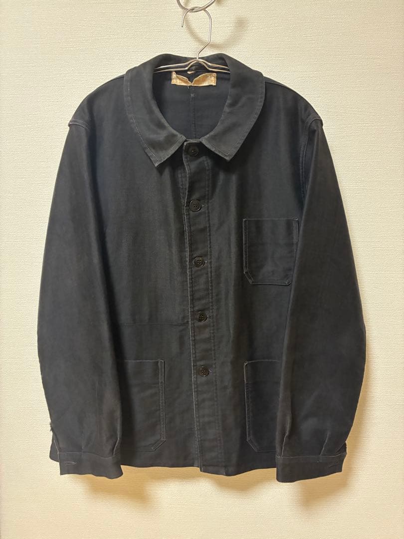 50's 60's ブラックモールスキンジャケット