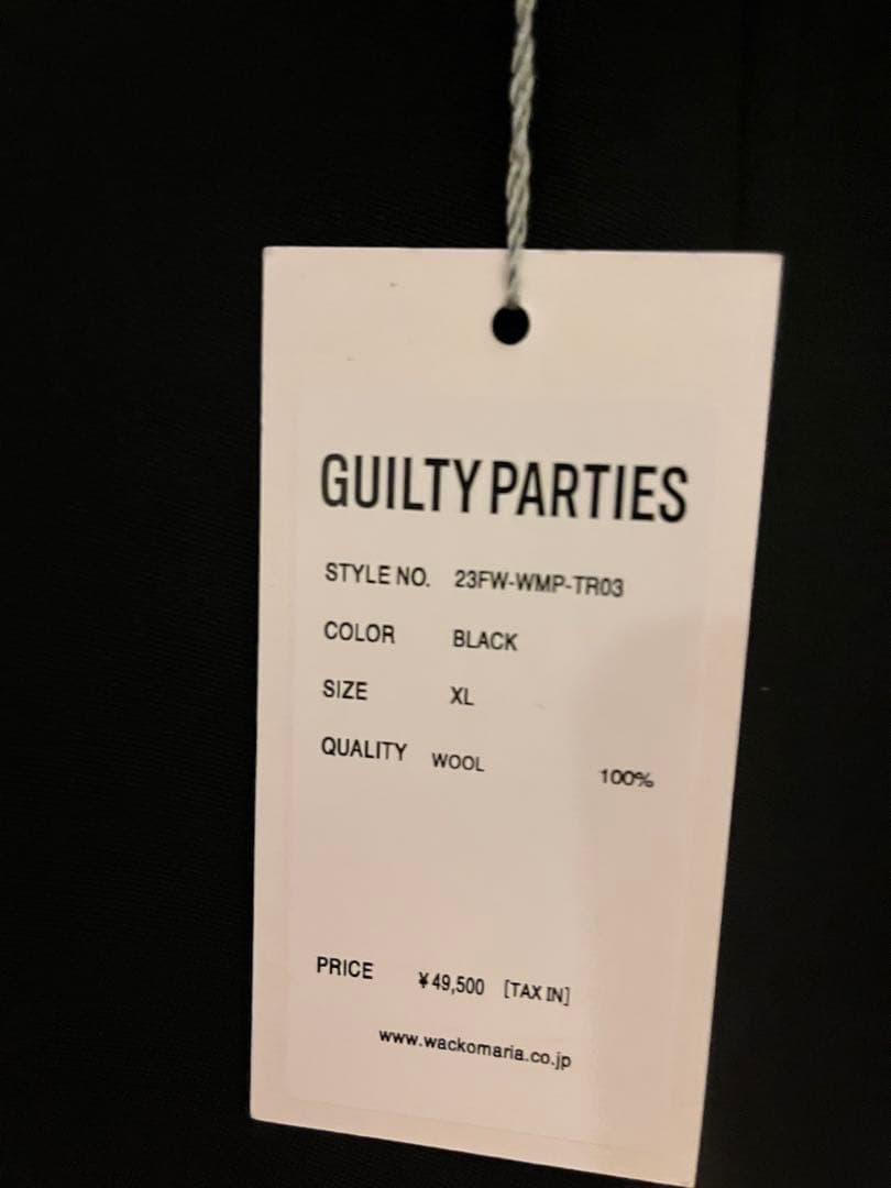 wacko maria DORMEUIL ダブルプリーツスラックス ブラック