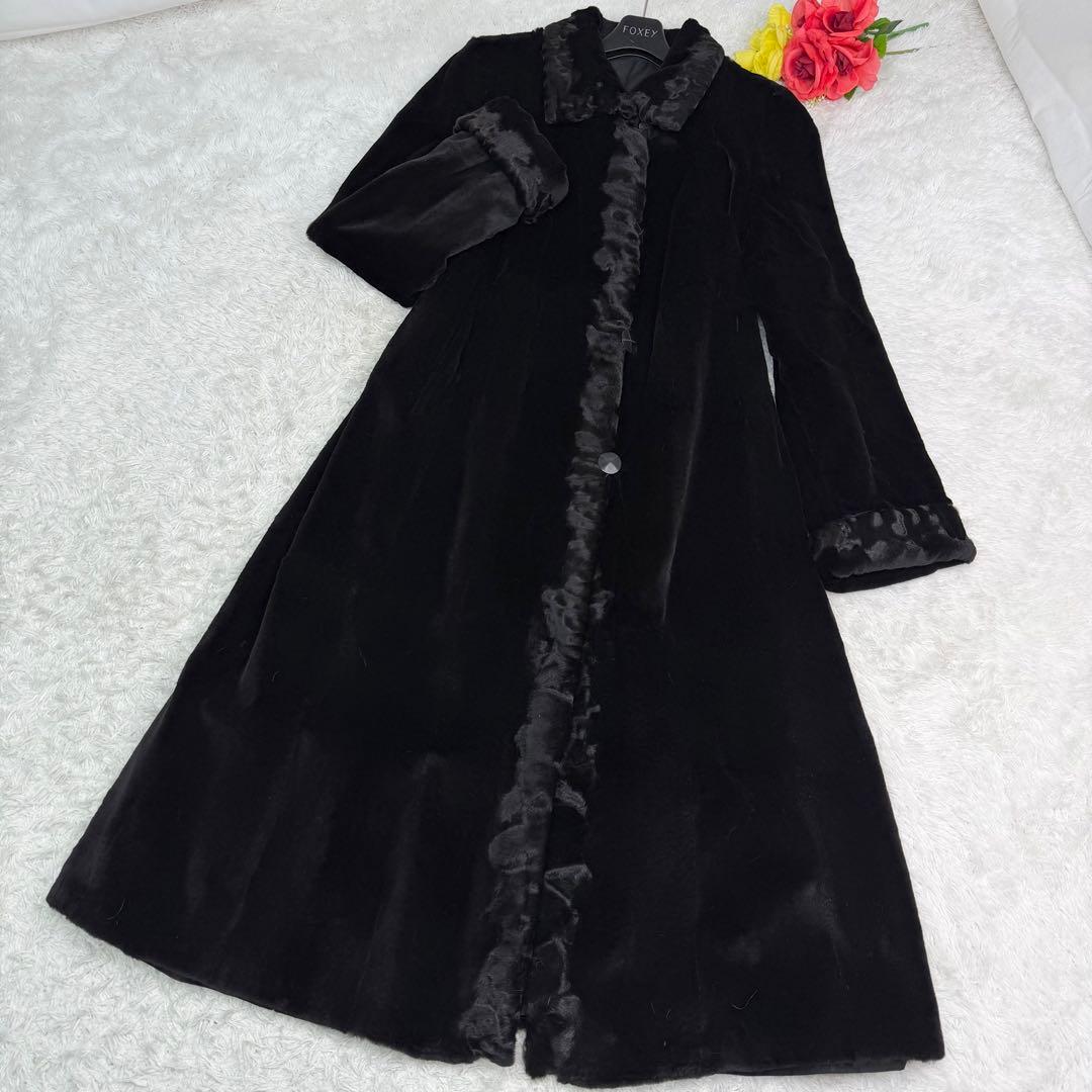 総丈120cm シェアードミンク リバーシブル ロングコート リアルファー