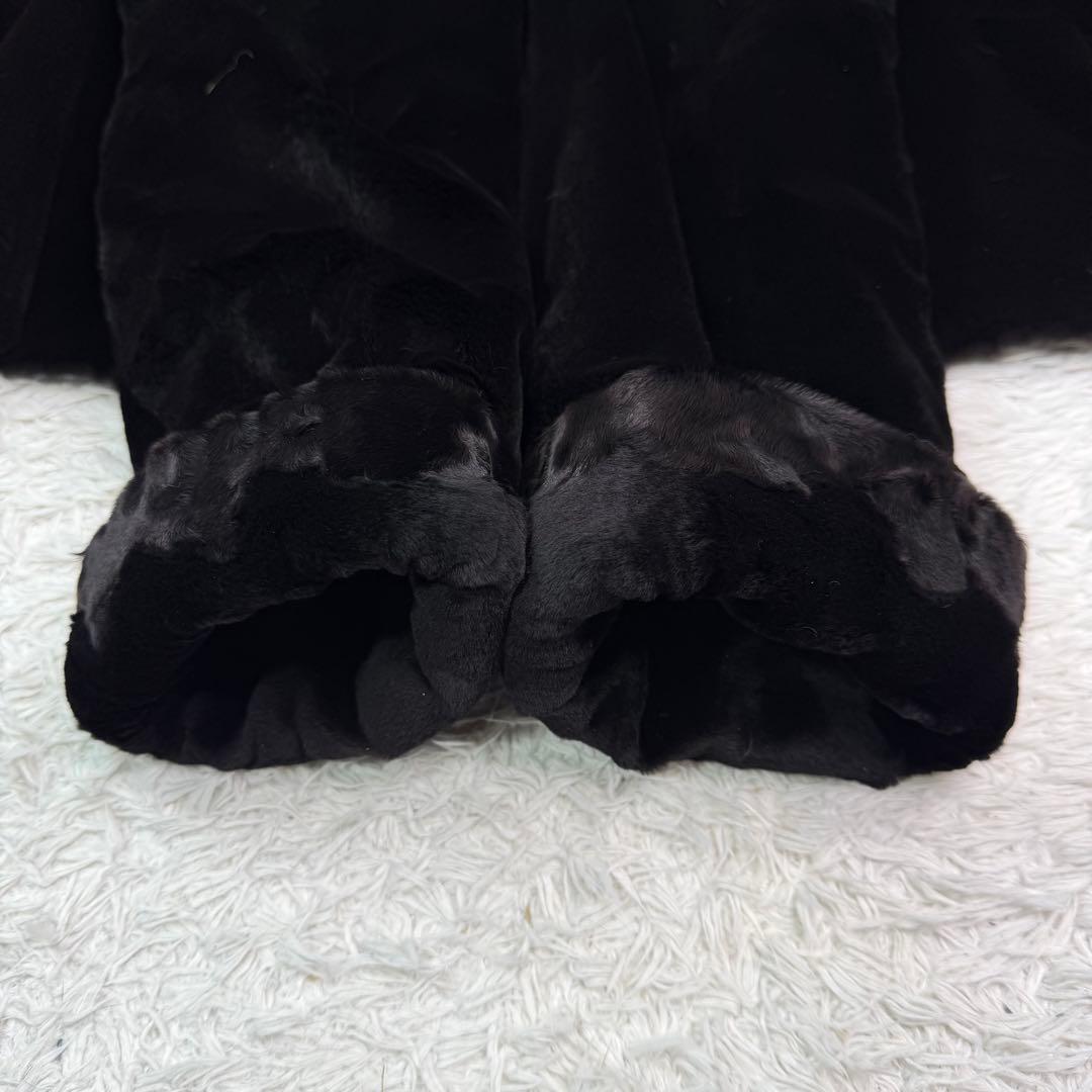 総丈120cm シェアードミンク リバーシブル ロングコート リアルファー