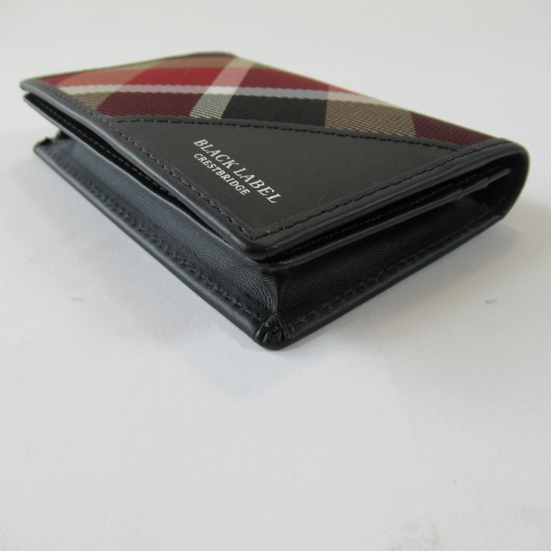 ブラックレーベルクレストブリッジ新品レッド クレストブリッジチェックカードケース