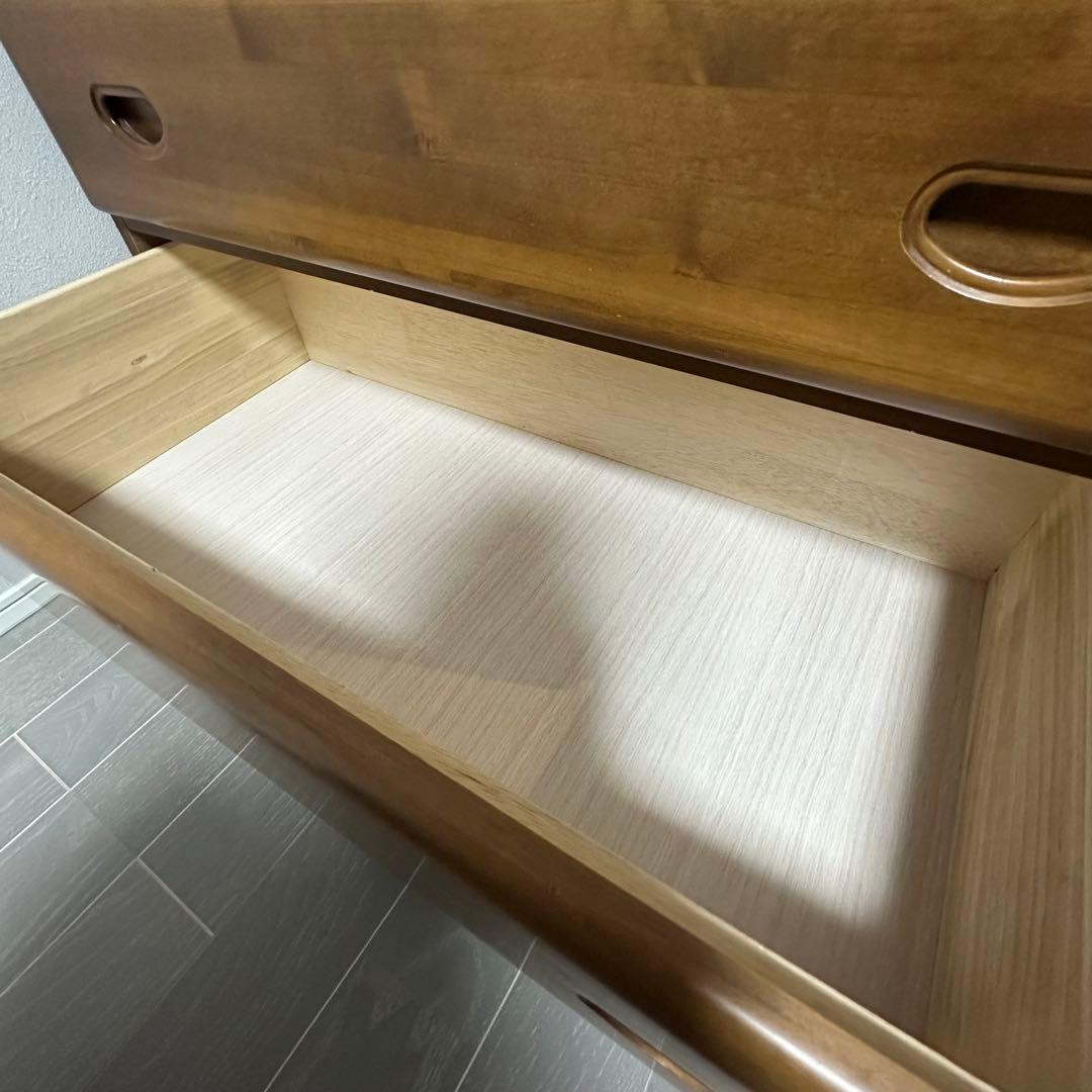 ブラウン木製チェスト 8引き出し