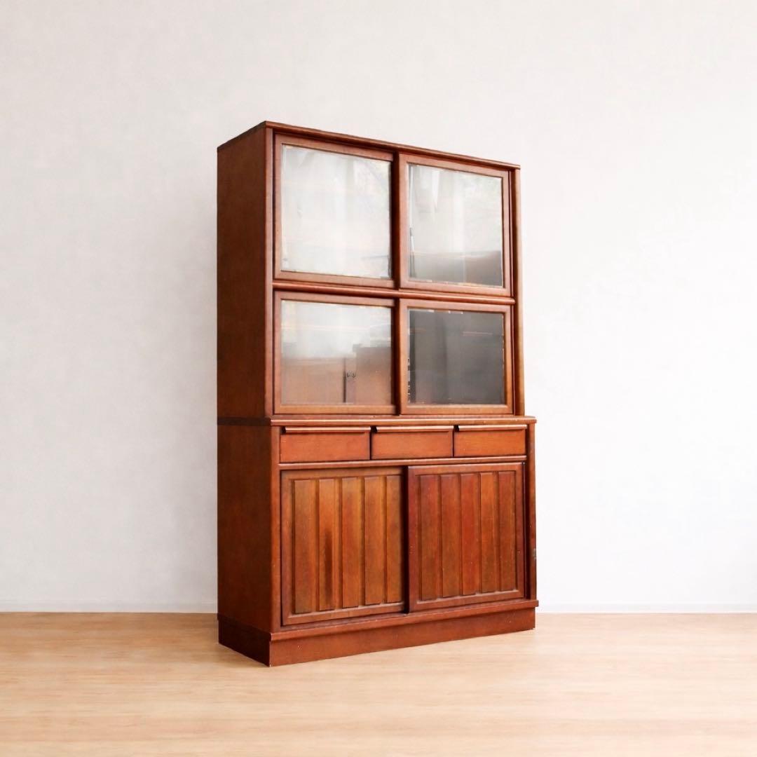 食器棚　ガラス棚　本棚　収納棚　木製　家具