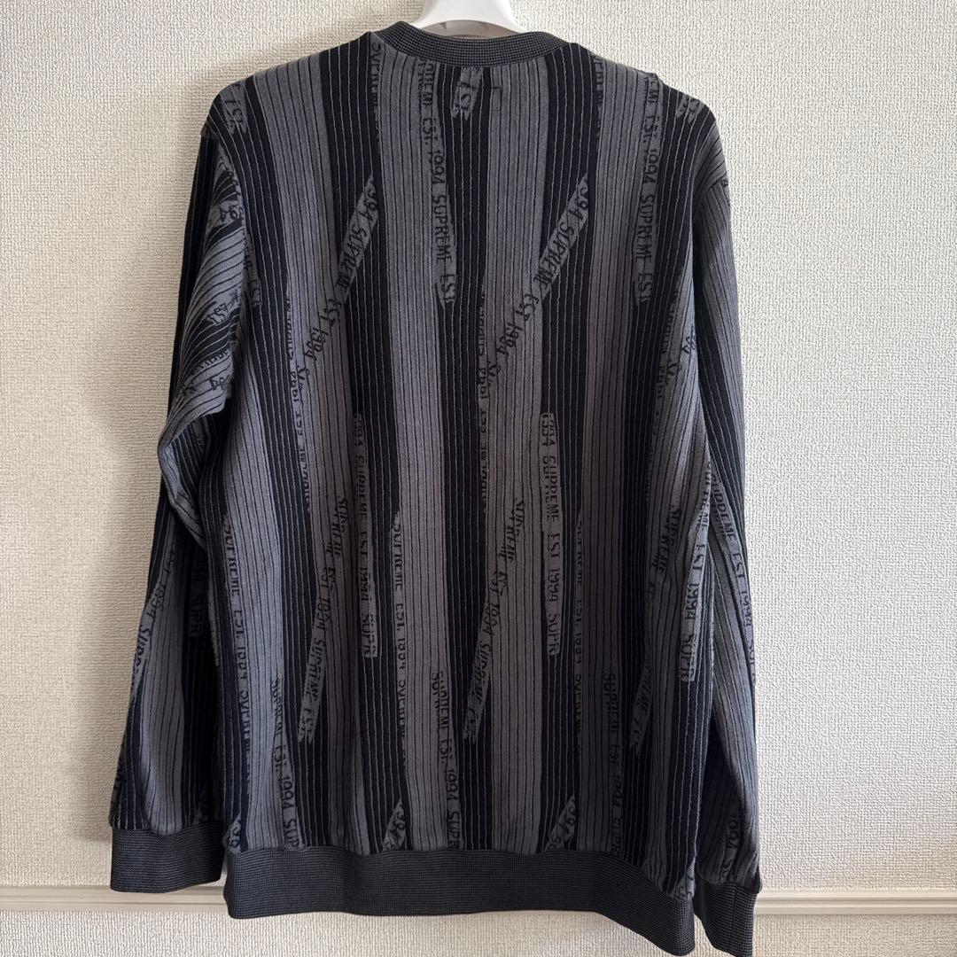 supreme Textured Stripe Crewneck セーター L