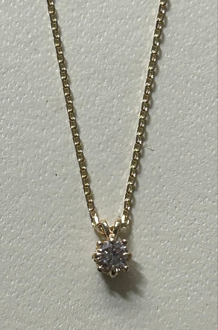 ノジェス　K10 1粒ダイヤ　0.05CT ネックレス