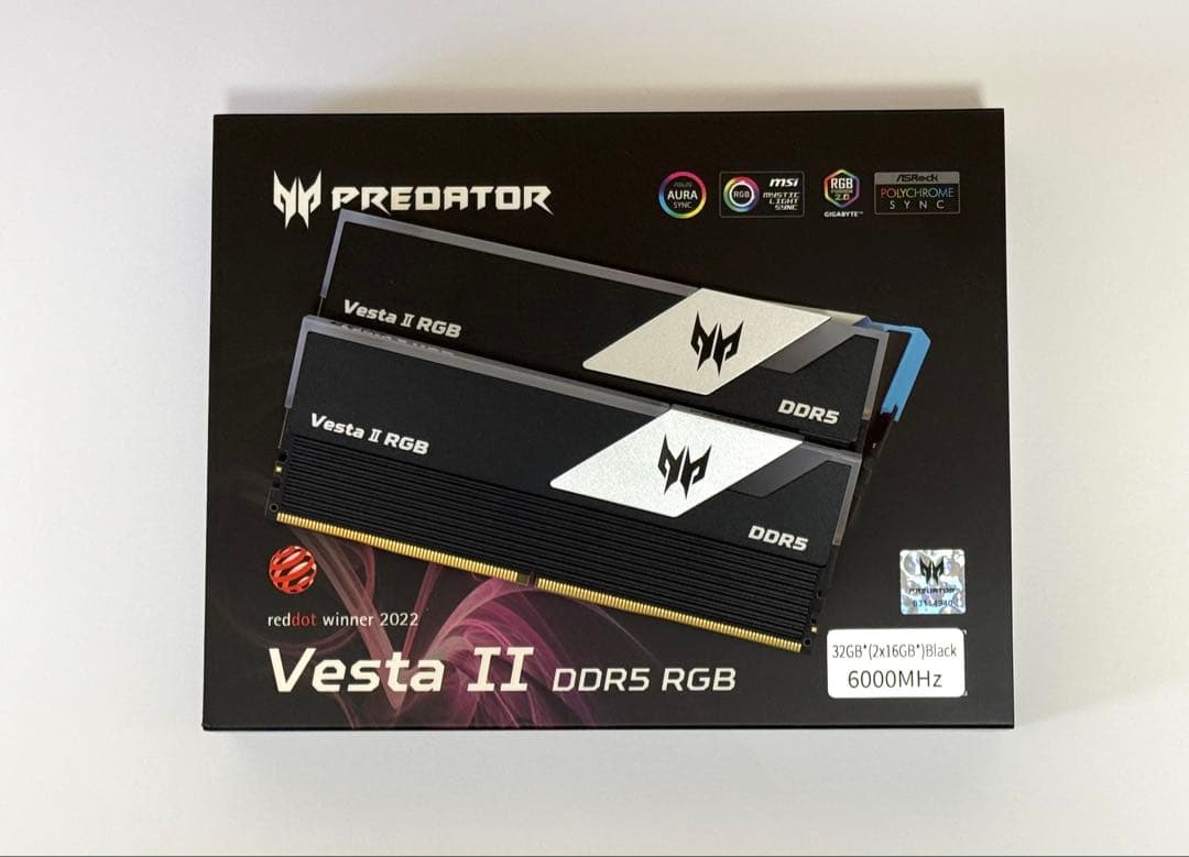 J*V様 Acer Predator Vesta Ⅱ DDR5 6000MHz