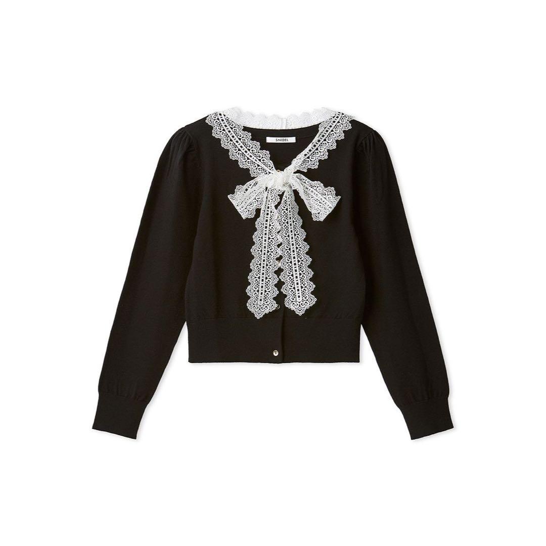 SNIDEL レースボウタイカーディガン