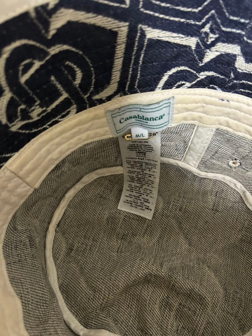 Casablanca バケットハット　モノグラムデニム　M/L