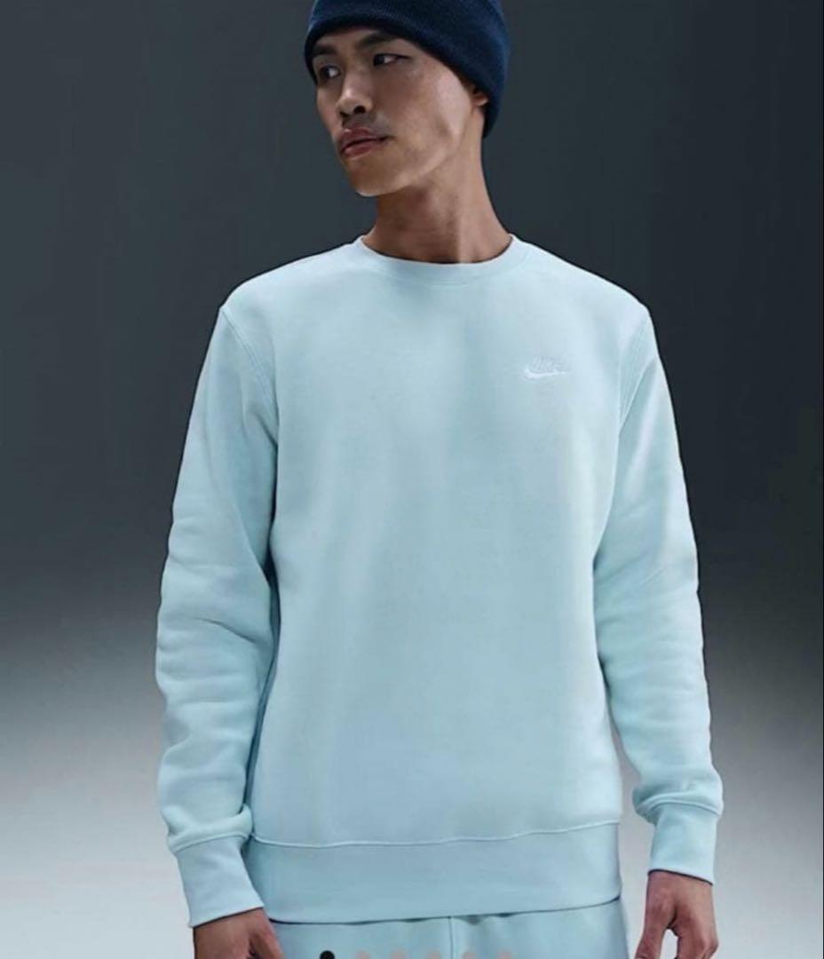 Nike 水色スウェットトレーナー