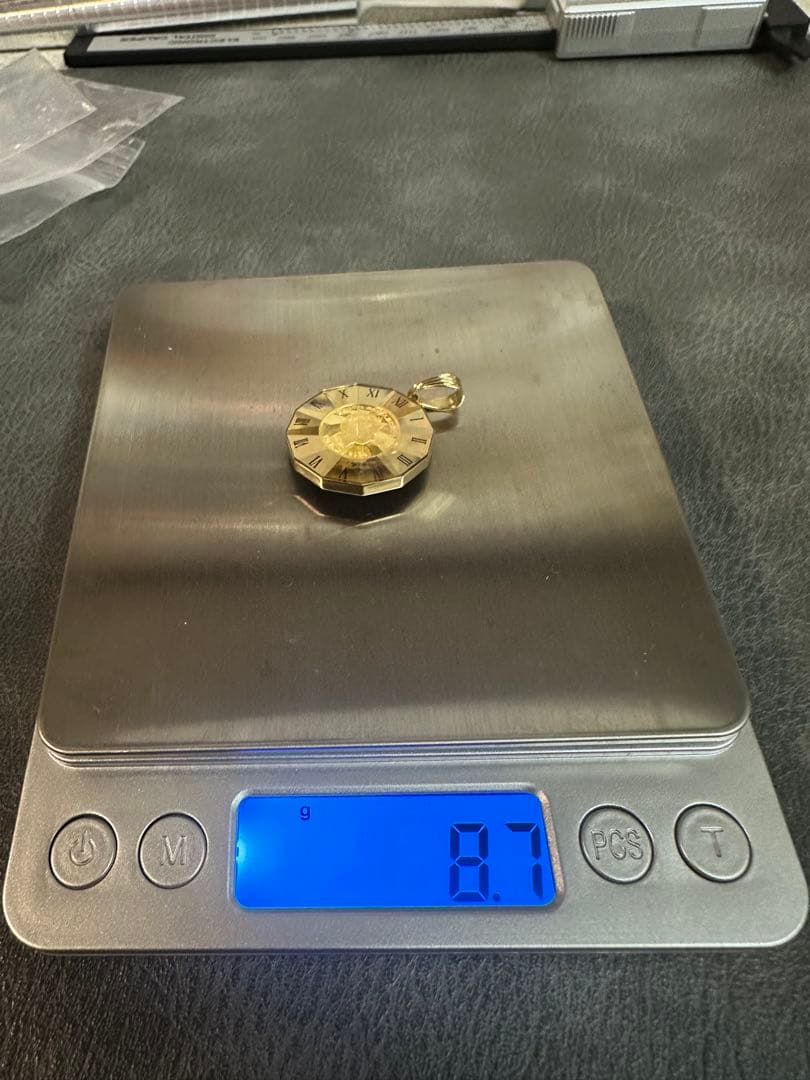 18k/24k 8.7g ガラス付きエリザベス/馬のペンダントトップ