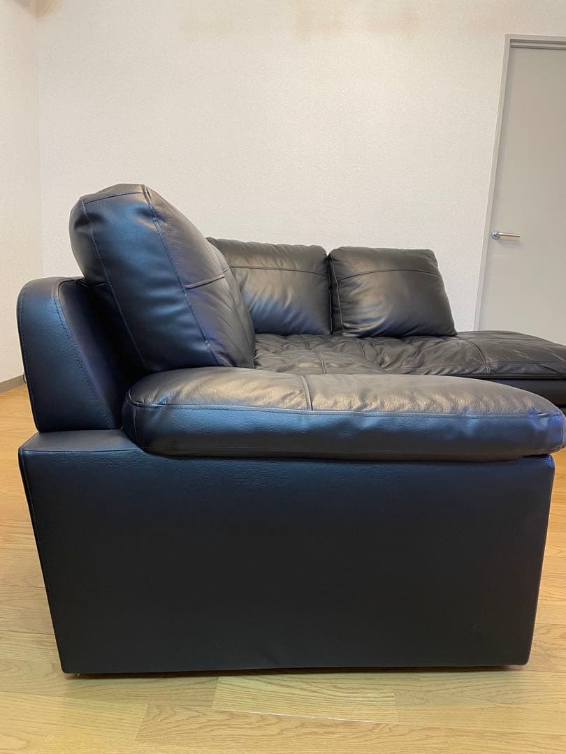 ②ニトリ コーナーソファ ブラック(Sステイツ BK-L)