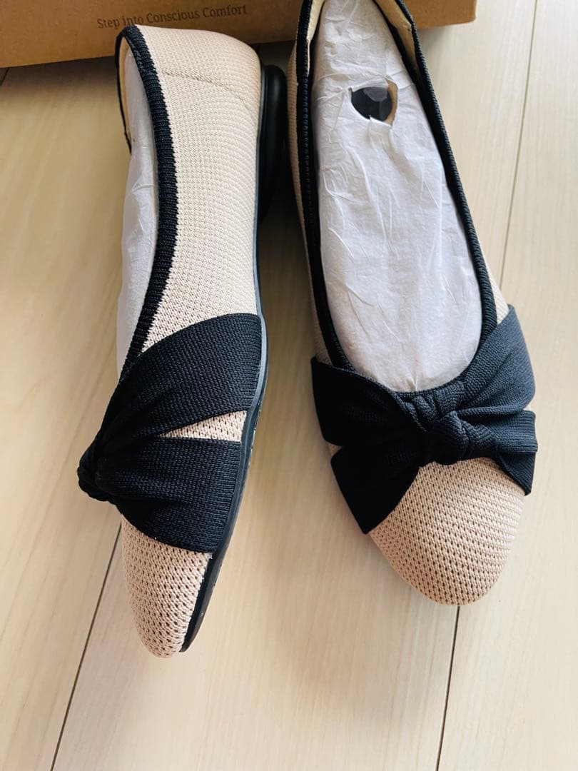 新品！VIVAIA [Bibi] アーモンドトゥ 結びデザイン フラットシューズ