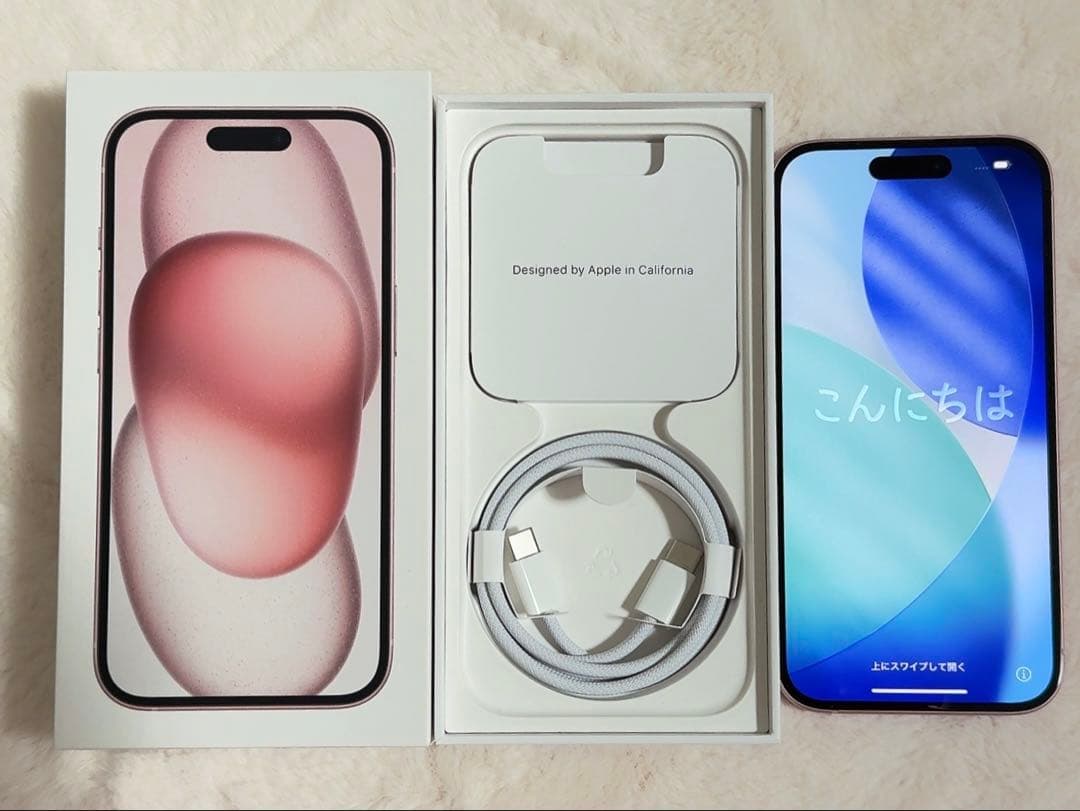 Apple iPhone 15 ピンク 充電ケーブル付き