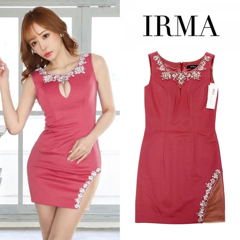 IRMA イルマ デコルテビジュー バストカット タイトミニドレス sugar