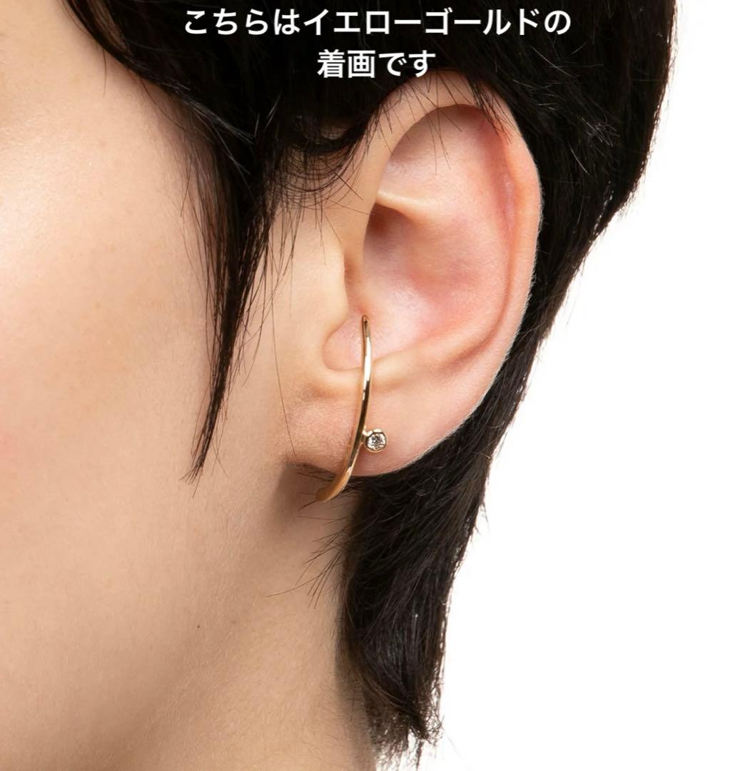 Hirotaka ヒロタカ　Bow ダイヤモンド ピアス　ホワイトゴールド