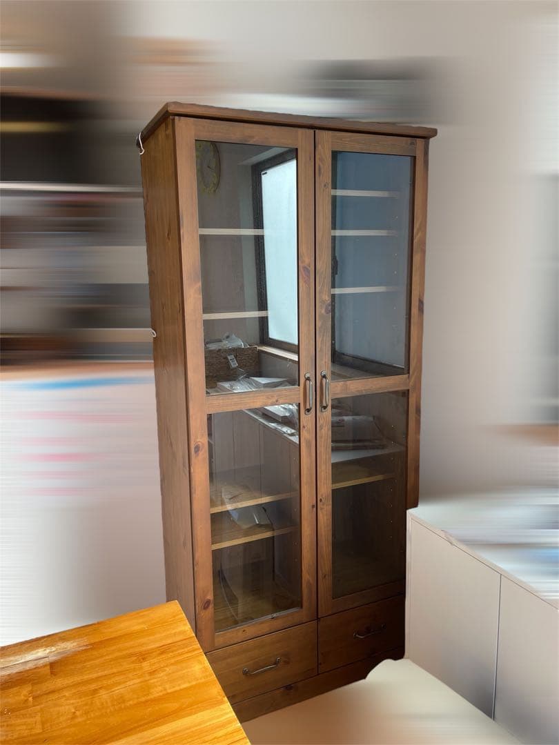 ウニコ unico オトゥール AUTEUR 食器棚　ガラスキャビネット　本棚