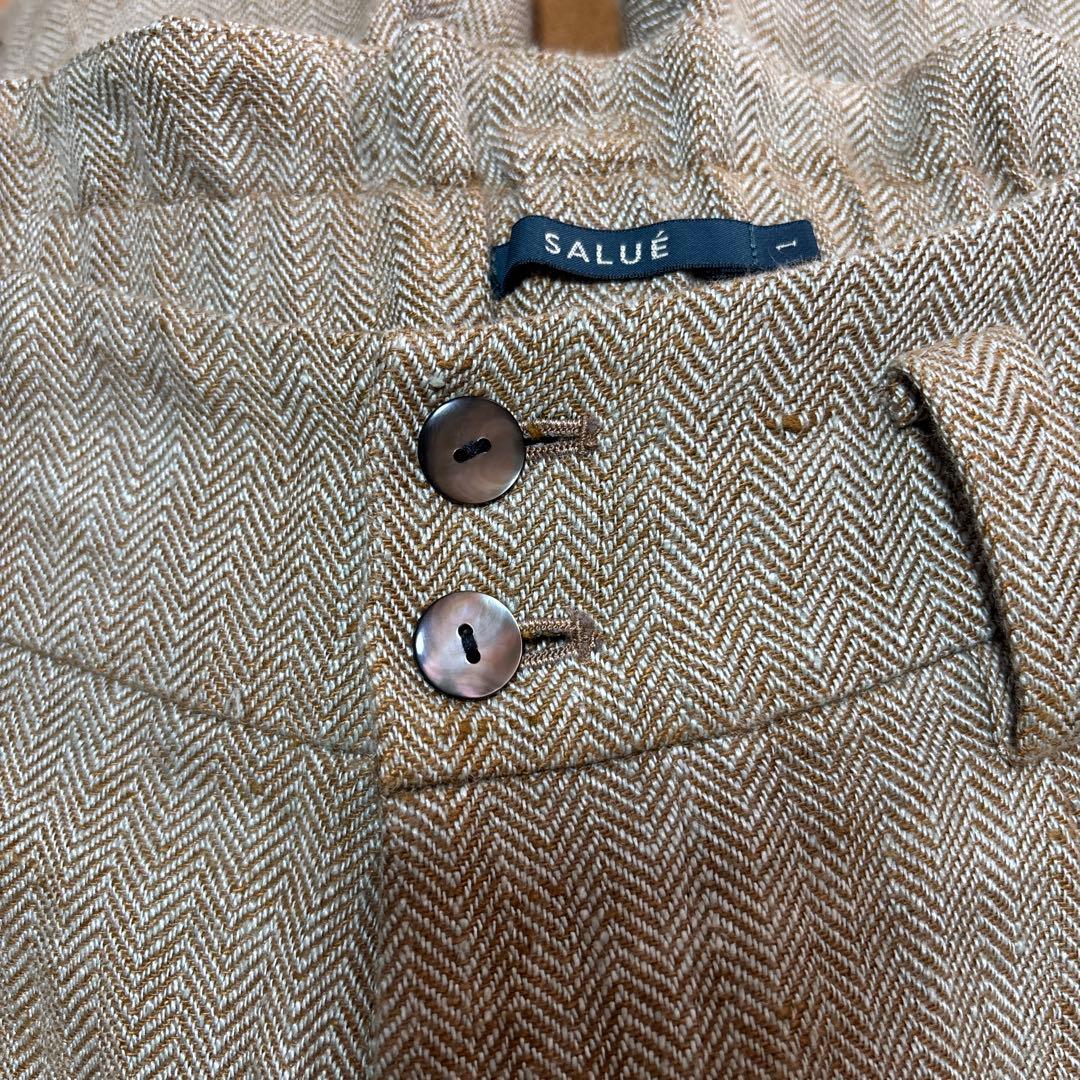 SALUÉ サルエヘリンボーン ツータック　エッグパンツ サイズ1 リゼッタ