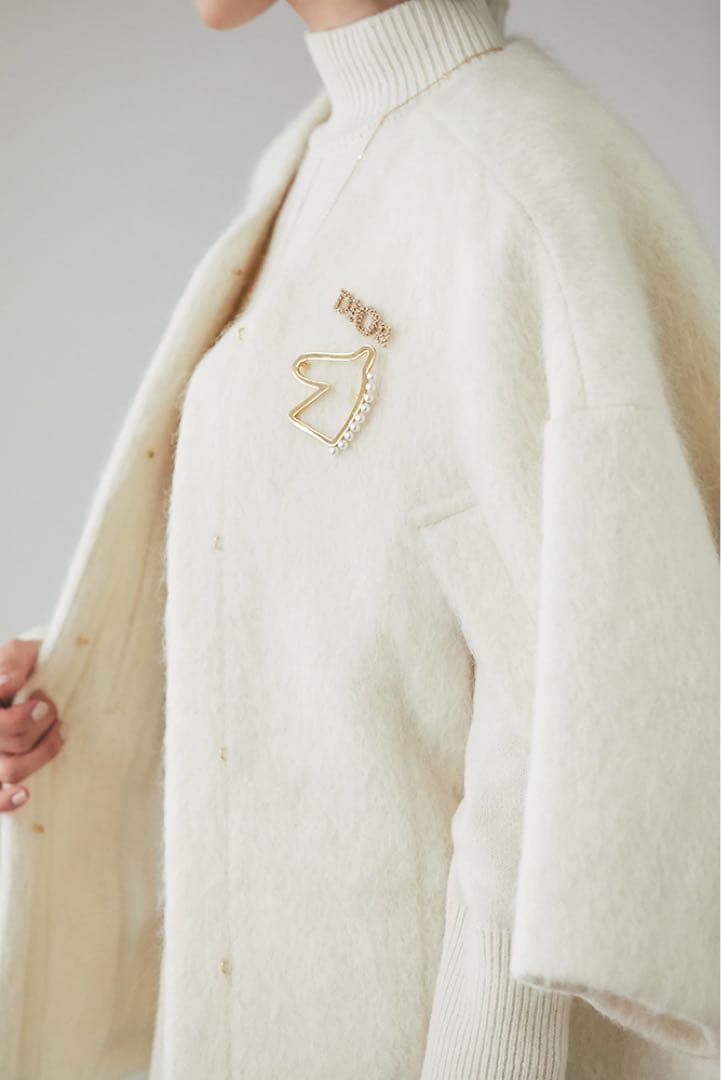 【未使用】SEVENTEN セブンテン ミディアムコクーンシャギーコートXS