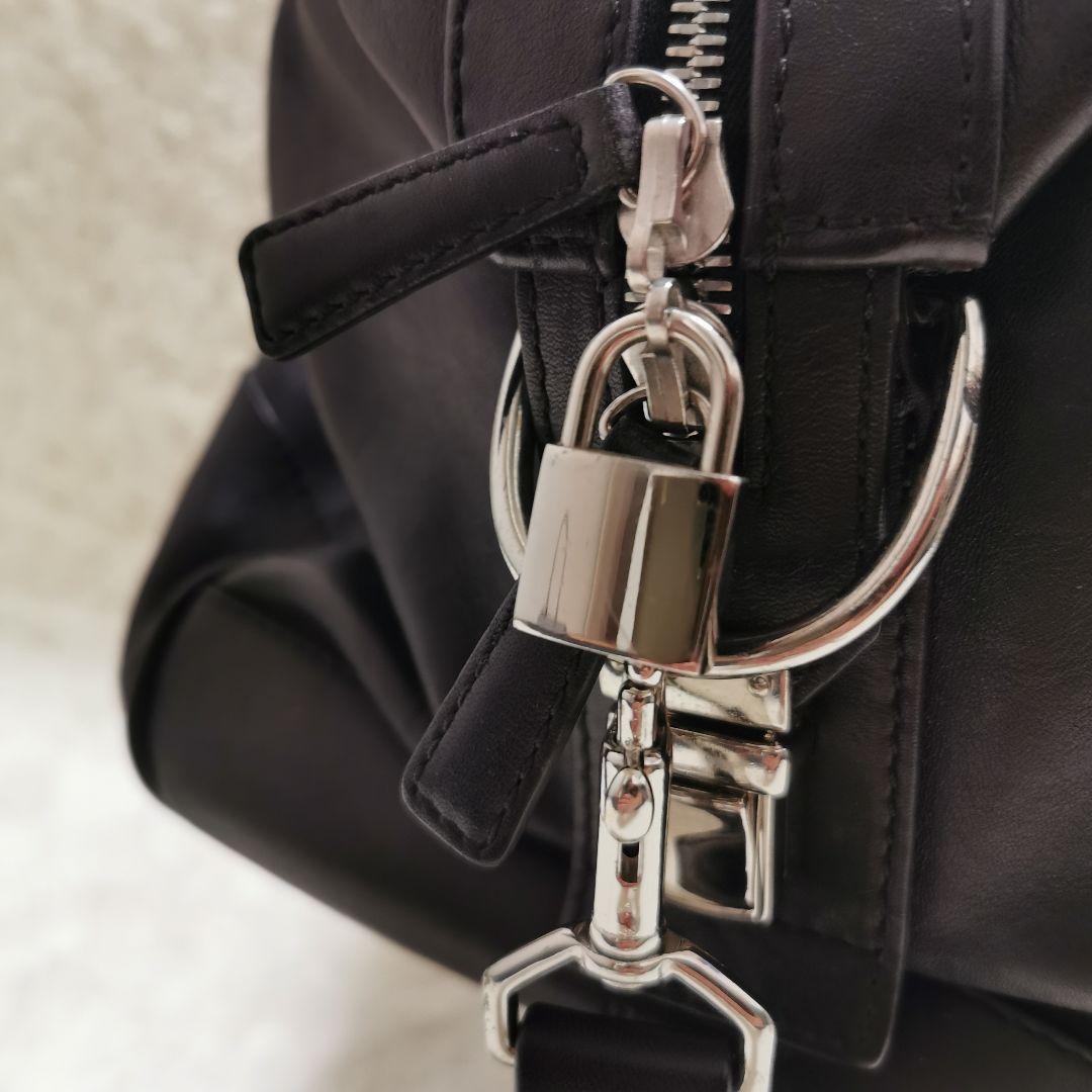 コーチ オールレザー 大容量 ボストンバッグ 南京錠 キー付き ブラック 黒