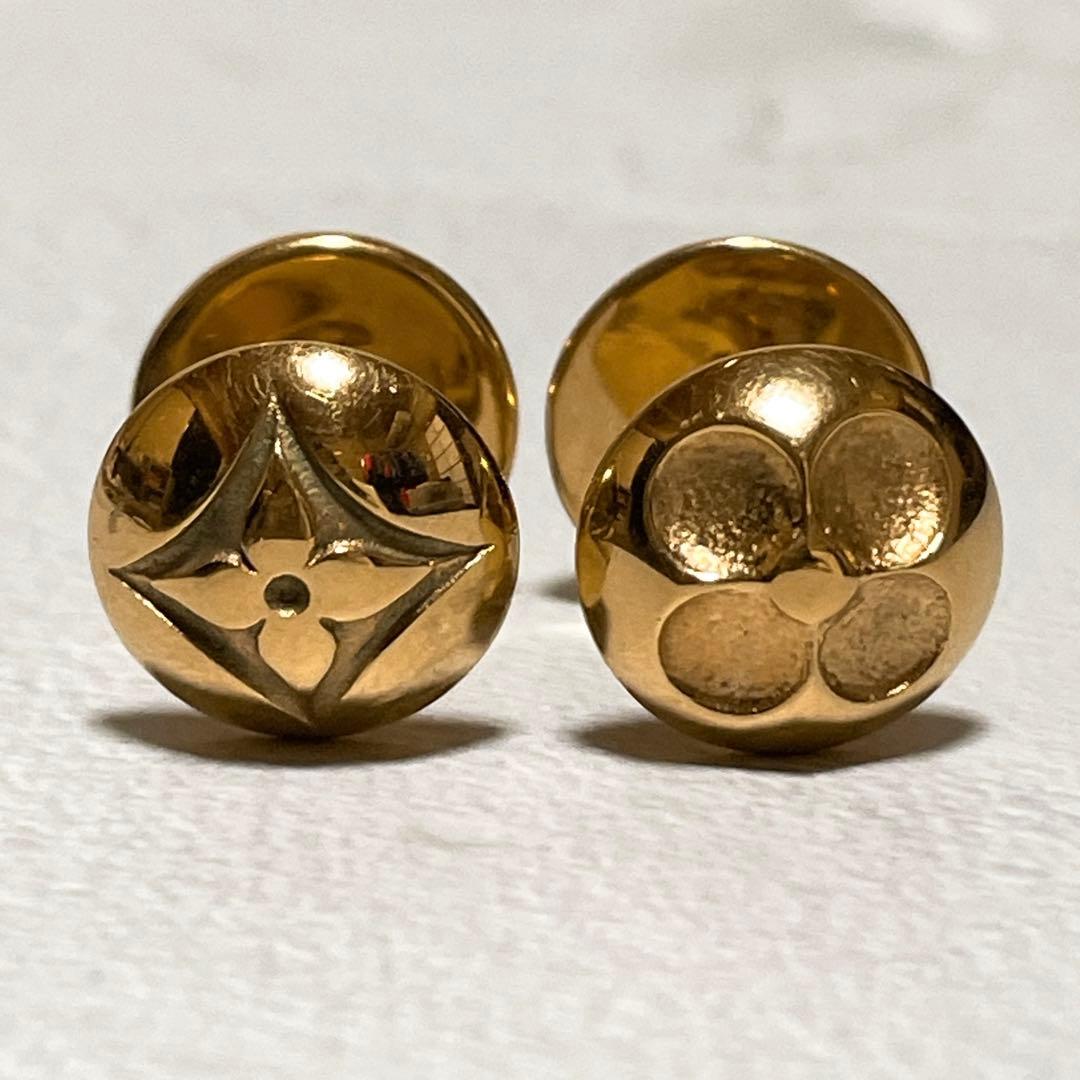 LOUIS VUITTON カフス ブトン ドゥ マンシェット タイガ ゴールド