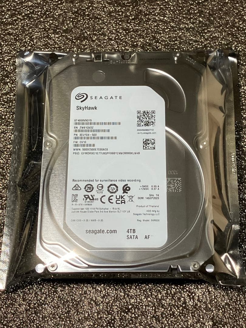 Seagate SKYHAWK 4TB 監視カメラ向け HDD