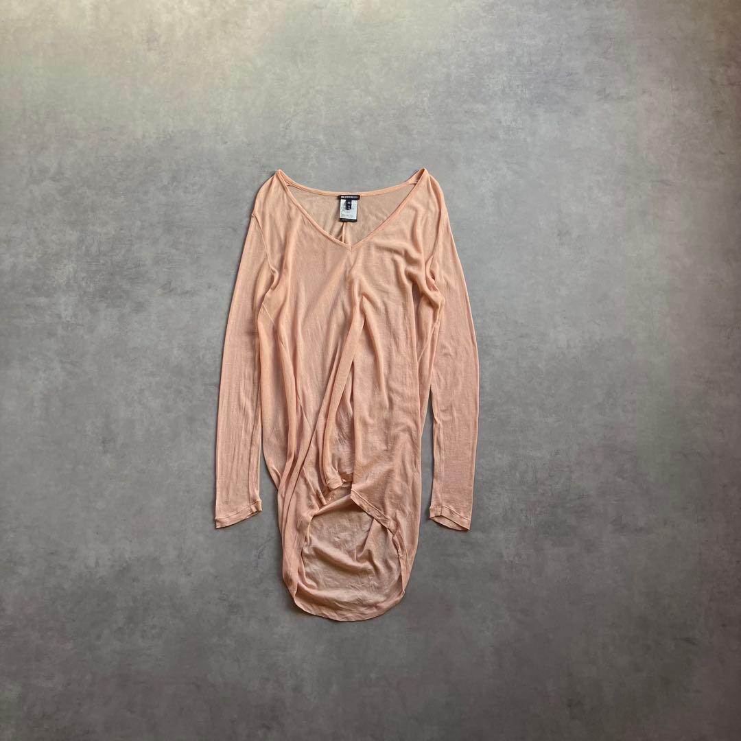 トップス 00s Ann Demeulemeester silk l/s cutsew